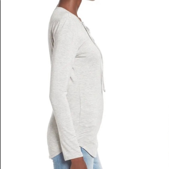 Leith Lace Up Front Long Sleeve Top Y2K - Picture 7 of 11